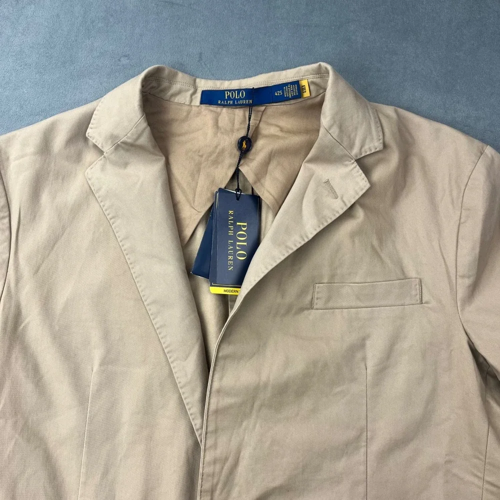Polo Ralph Lauren Unconstructed Morden Fit Blazer 42S Tan NWT Flaw MSRP $298